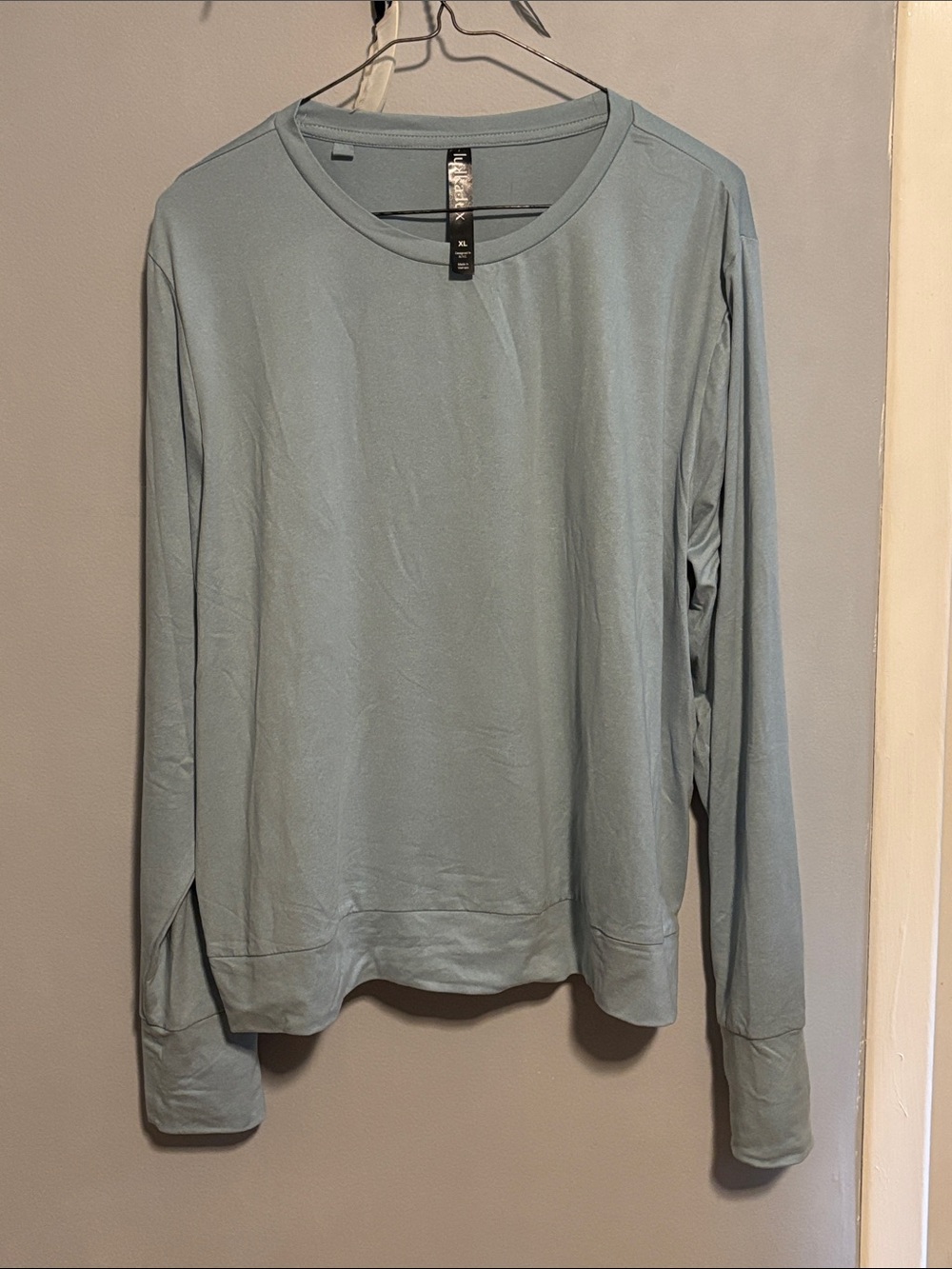 lukka Light Blue Long Sleeve Crewneck Top